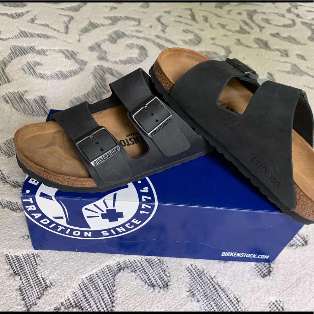 Birkenstock Arizona size 37 black genuine leather